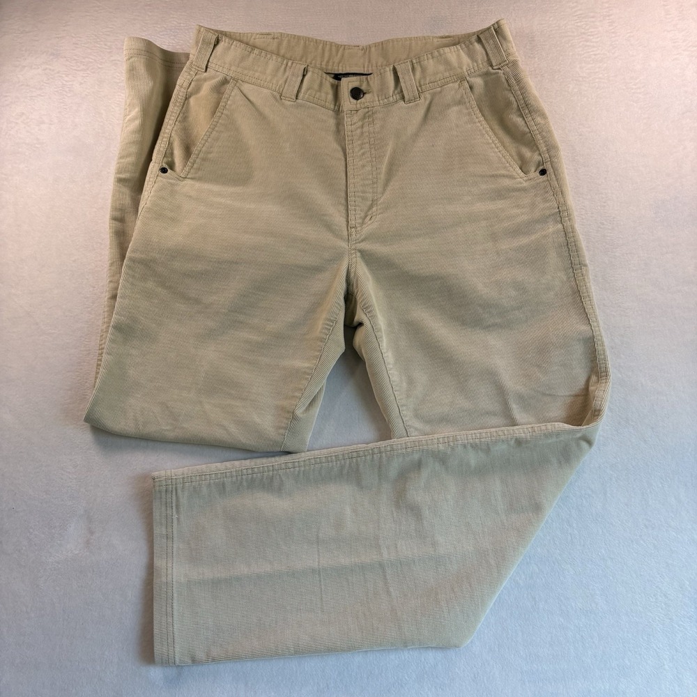 ExOfficio Corduroy Pants Mens 34x32 Beige Straight Leg Utility Outdoor Stretch